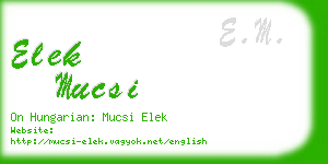 elek mucsi business card